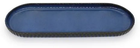Toro Kameninový oválny tanier, 36 x 13,5 cm, modrá