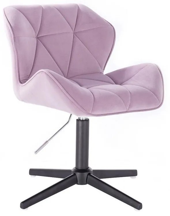 LuxuryForm DESIGN Stolička MILANO VELUR na čiernom kríži - levanduľa
