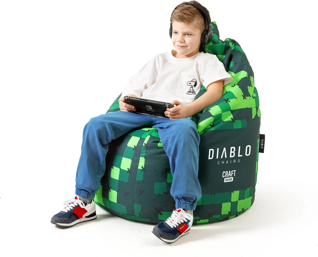 Detský taburet, zelený: Diablo Chairs Craft Edition