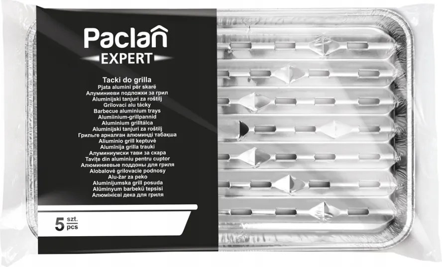 Paclan Hliníkové grilovacie tácky 34x22 - 5 ks