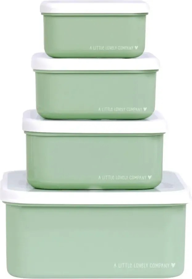 Sada 4 škatuliek na obed a desiatu lesní priatelia