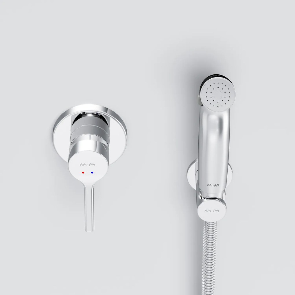 Batéria s hygienickou sprchou AM.PM X-Joy S F40HXB00 chróm