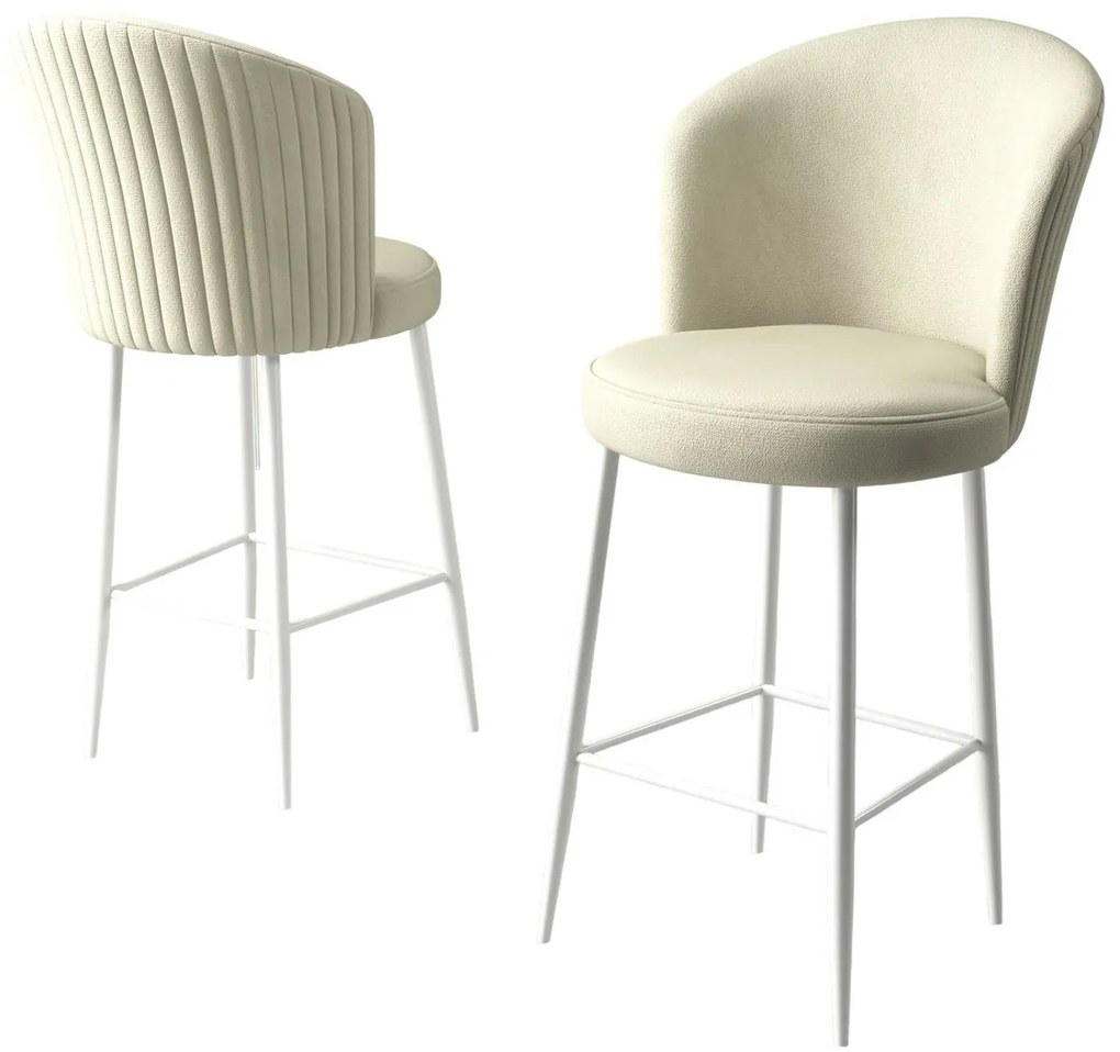 Sada barových stoličiek Alte Cream and White, 2 ks, 2 ks