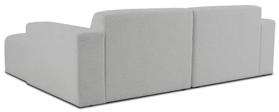 Biela rohová pohovka z textílie buklé (pravý roh) Roxy – Scandic