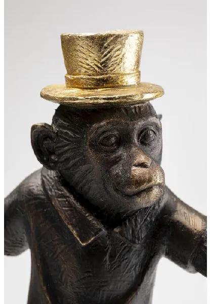 Circus Monkey dekorácia čierna/zlatá