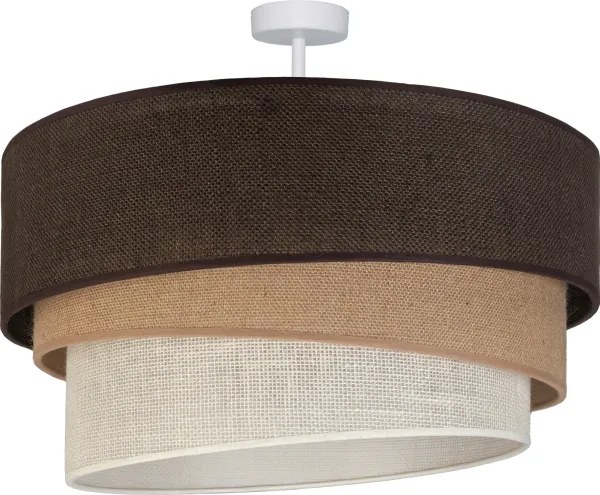 BRILAGI - Prisadený luster TRIO 3xE27/60W/230V pr. 60 cm hnedá/béžová/biela