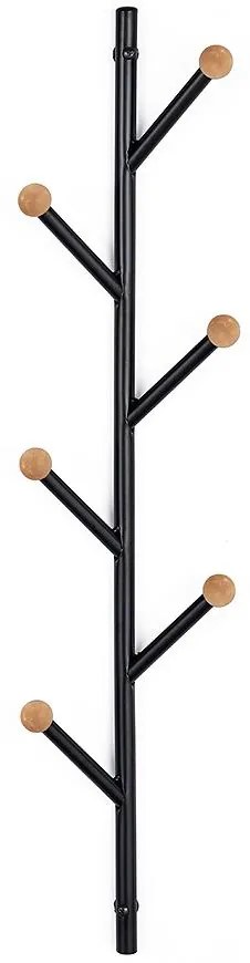 Nástenný vešiak  Gc7139-1 Čierna/Prirodzené