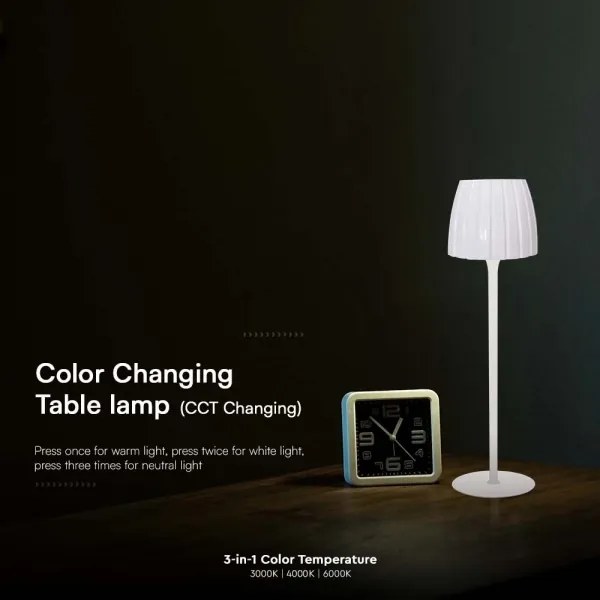 LED Stmievateľná dobíjacia stolná lampa LED/2,7W/5V 3000-6000K 1800 mAh biela