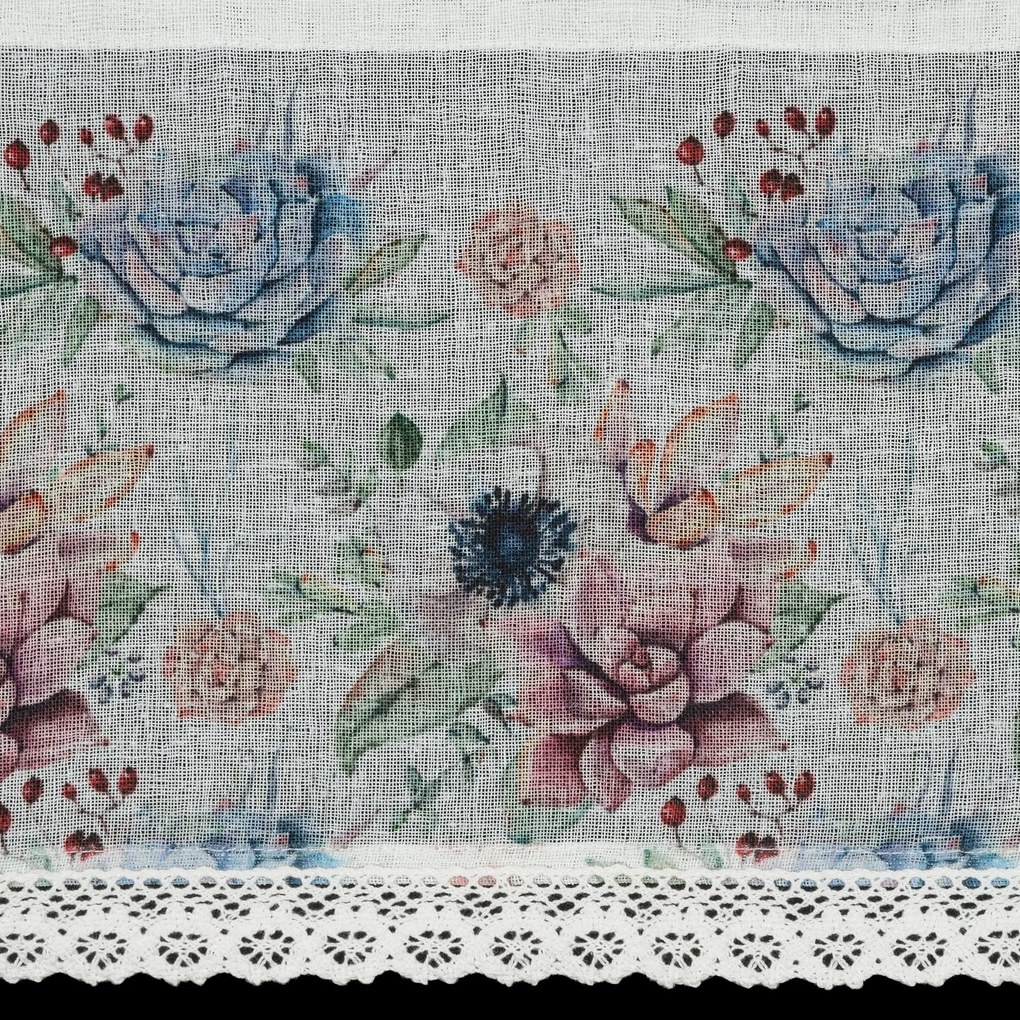 KRÁTKA ZÁCLONA NA PÁSKE DORA 150X30 CM VIACFAREBNÁ