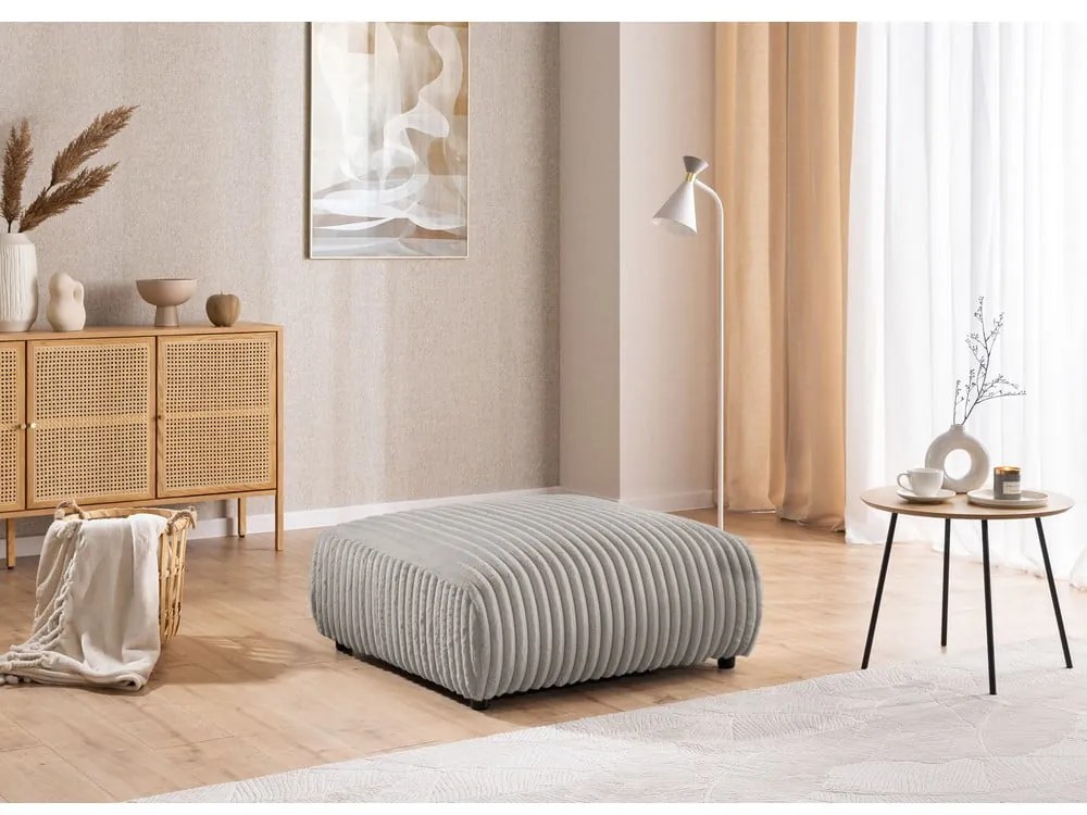 Svetlosivá menčestrová podnožka Justin – Ropez