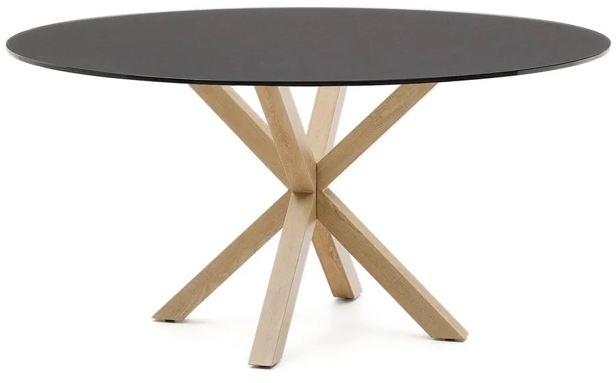 Okrúhly jedálenský stôl so sklenenou doskou ø 150 cm Argo – Kave Home