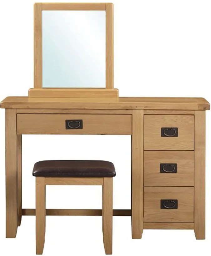 Kozmetický stolík so zrkadlom a taburetkou, set 3ks, 121x42x80 cm