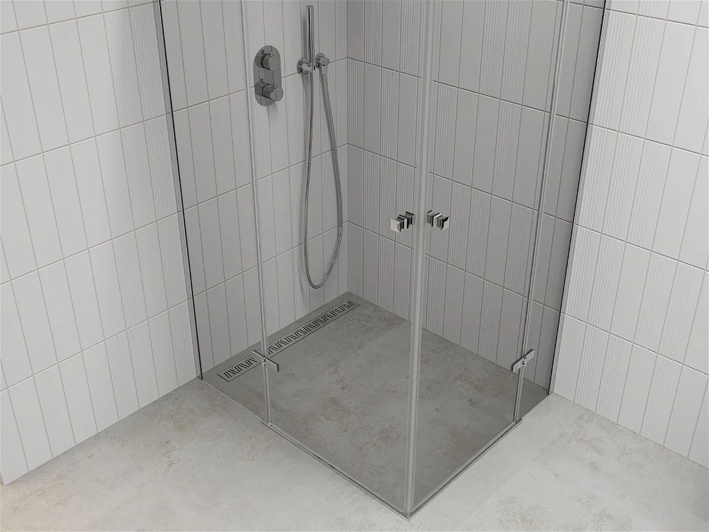 Mexen Roma DUO sprchovací kút 110x110 cm, priehľadný, chróm, 854-110-110-02-00