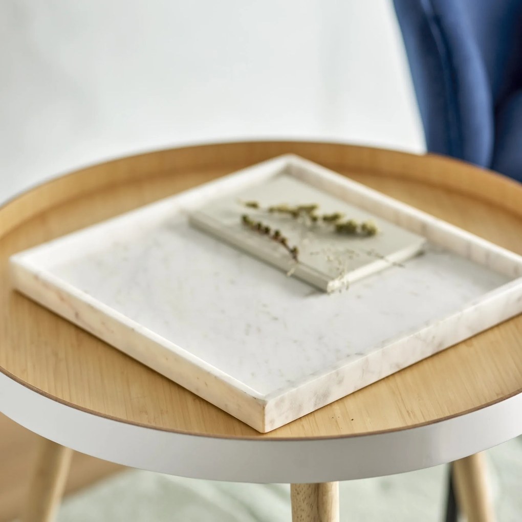 Bloomingville Mramorová dekoratívna tácka 35x35 cm Majsa