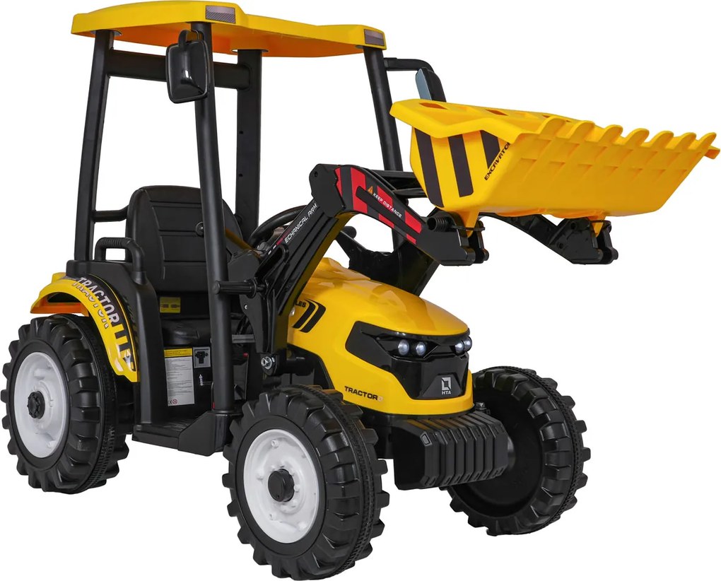 Ramiz MEGA Traktor D68 s prívesom žltý