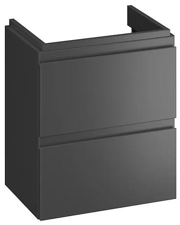 Cersanit Moduo Slim, závesná umývadlová skrinka 60x38x57 cm, antracitová matná, S590-076-DSM
