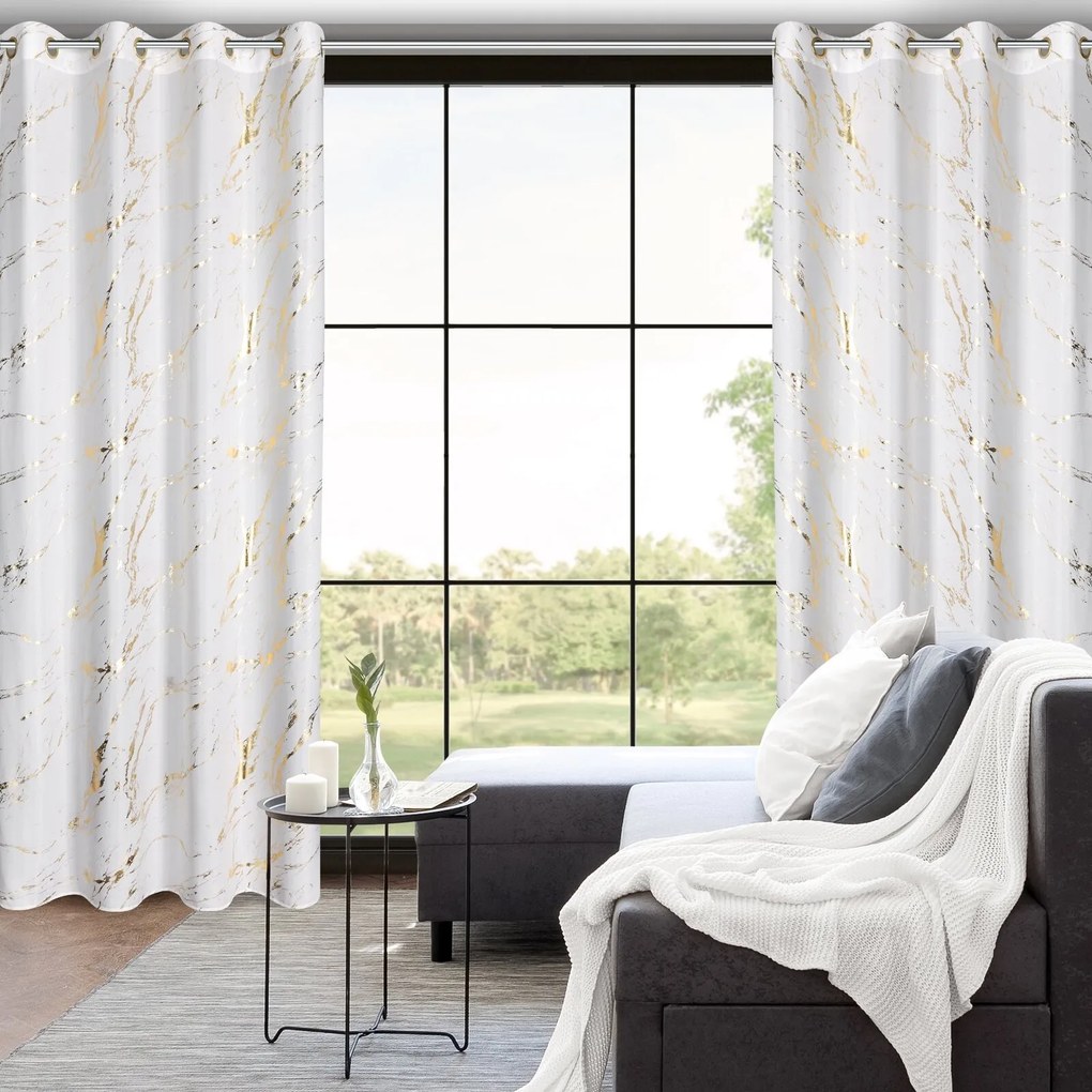 ZÁVES NA KRÚŽKOCH LANI 140X250 CM VZOROVANÁ