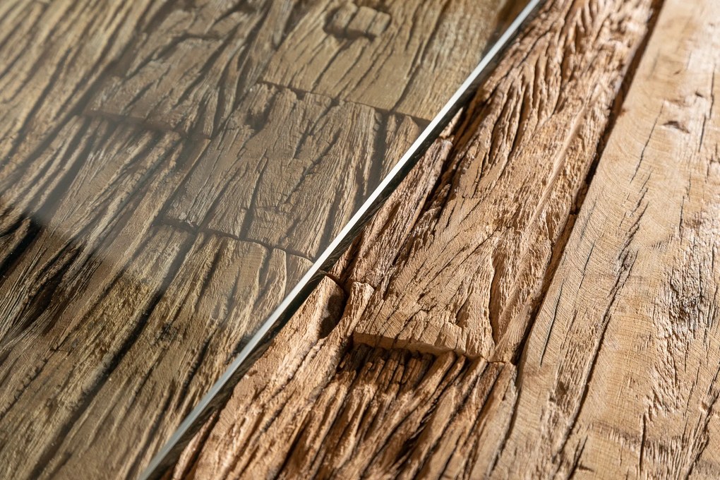 Jedálenský stôl Barracuda X 220cm natural so sklom