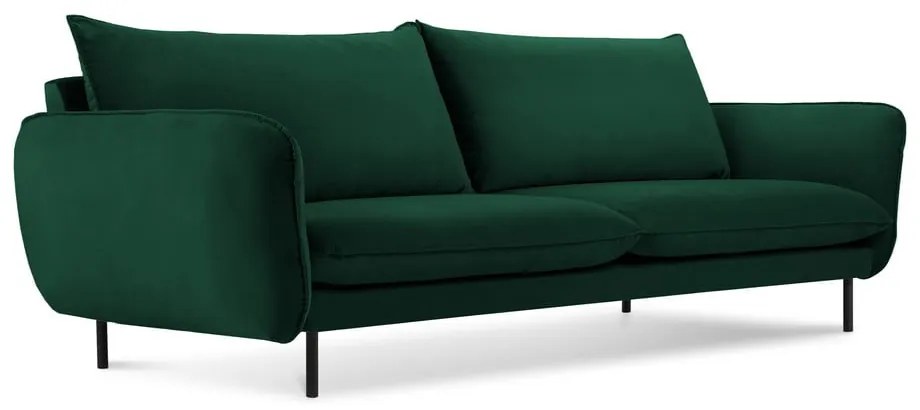 Tmavozelená zamatová pohovka 200 cm Vienna – Cosmopolitan Design