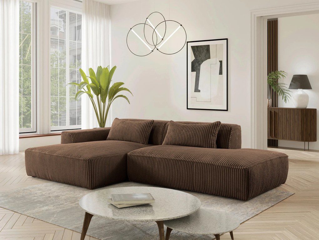 XXXLutz ROHOVÁ SEDAČKA, plast, textil, kompozitné drevo, hnedá MID.YOU - Sedačky - 000694009618
