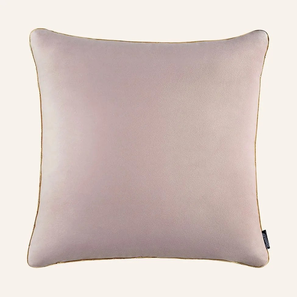 Elegantná obliečka v púdrovo ružovej farbe 45 x 45 cm