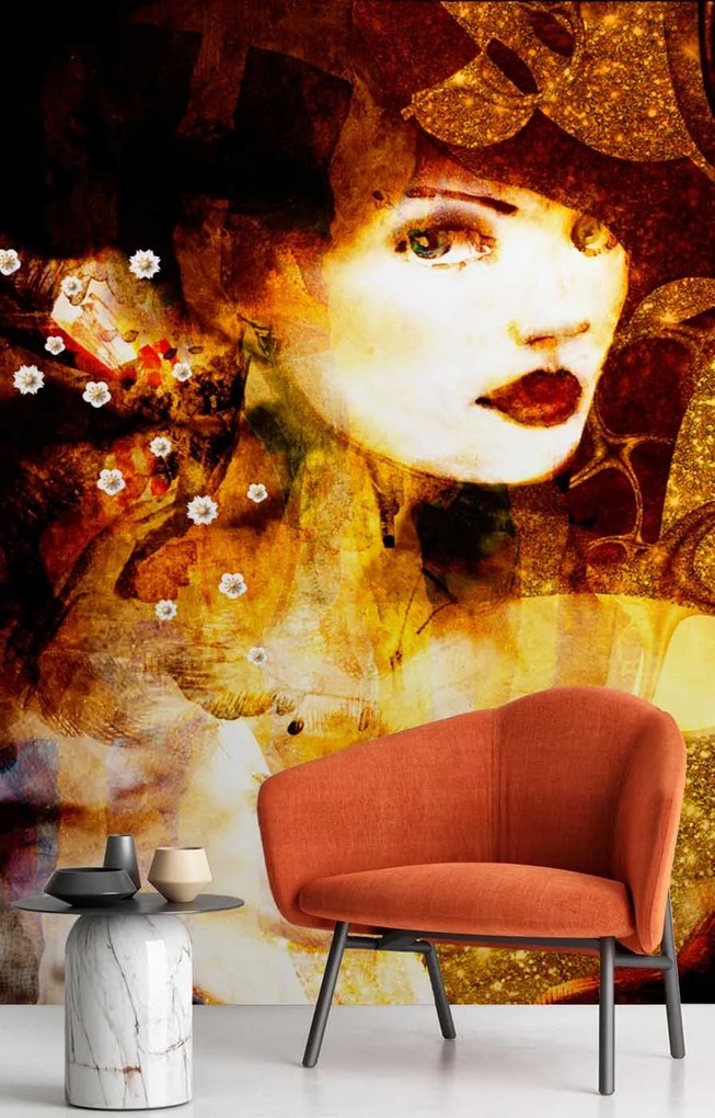 Gario Fototapeta Portrét, zlatá žena Materiál: Vliesová, Rozmery: 150 x 210 cm