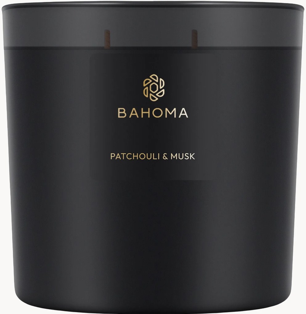 Vonná sviečka's 3 knôtmi Patchouli & Musk (Patchouli, Musk, Orange Blossom & Cedarwood)