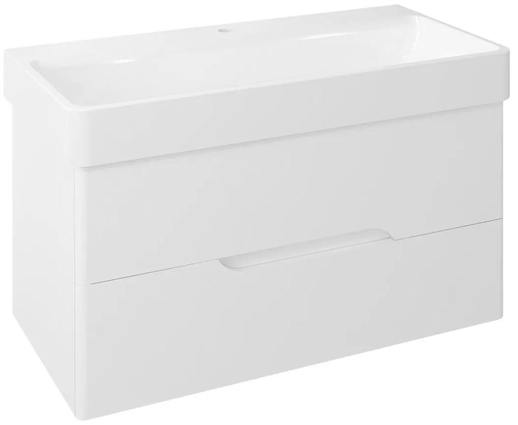 Sapho, MEDIENA umývadlová skrinka 96,5x50,5x48,5cm, biela matná/biela matná, MD100
