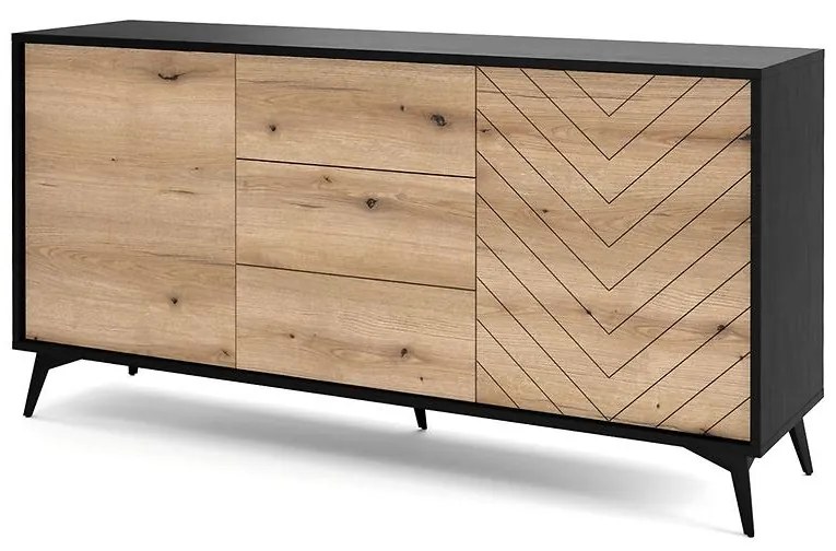 Komoda Diamond KSZ154 dub evoke/čierna
