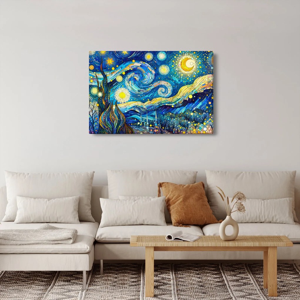 Obraz – Mozaika hviezdnej noci (90x60 cm)