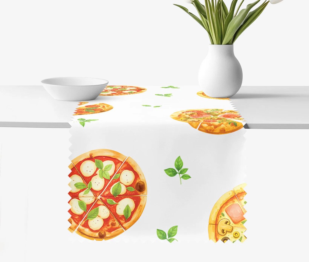 Goldea behúň na stôl teflónový - lahodná pizza 20x120 cm