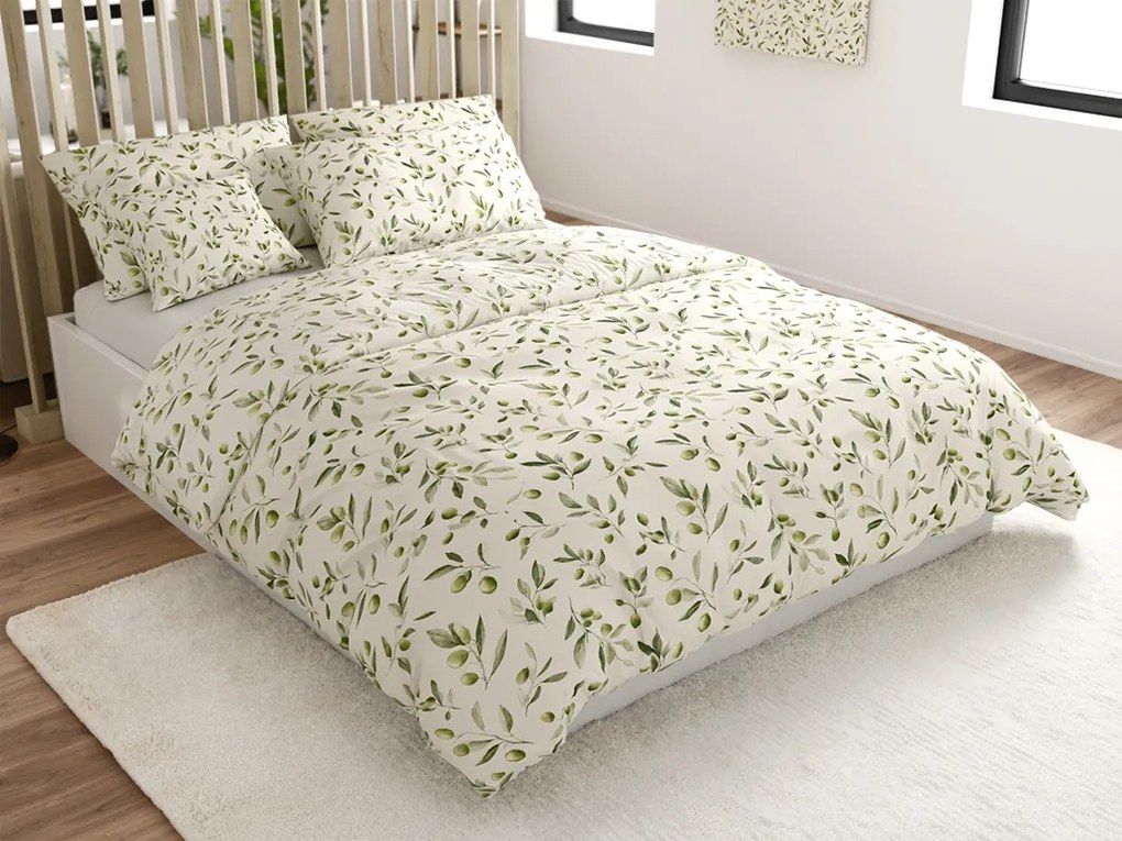 Polybavlnené obliečky OLIVE POLY zelené Rozmer obliečky: 70 x 90 cm | 140 x 220 cm