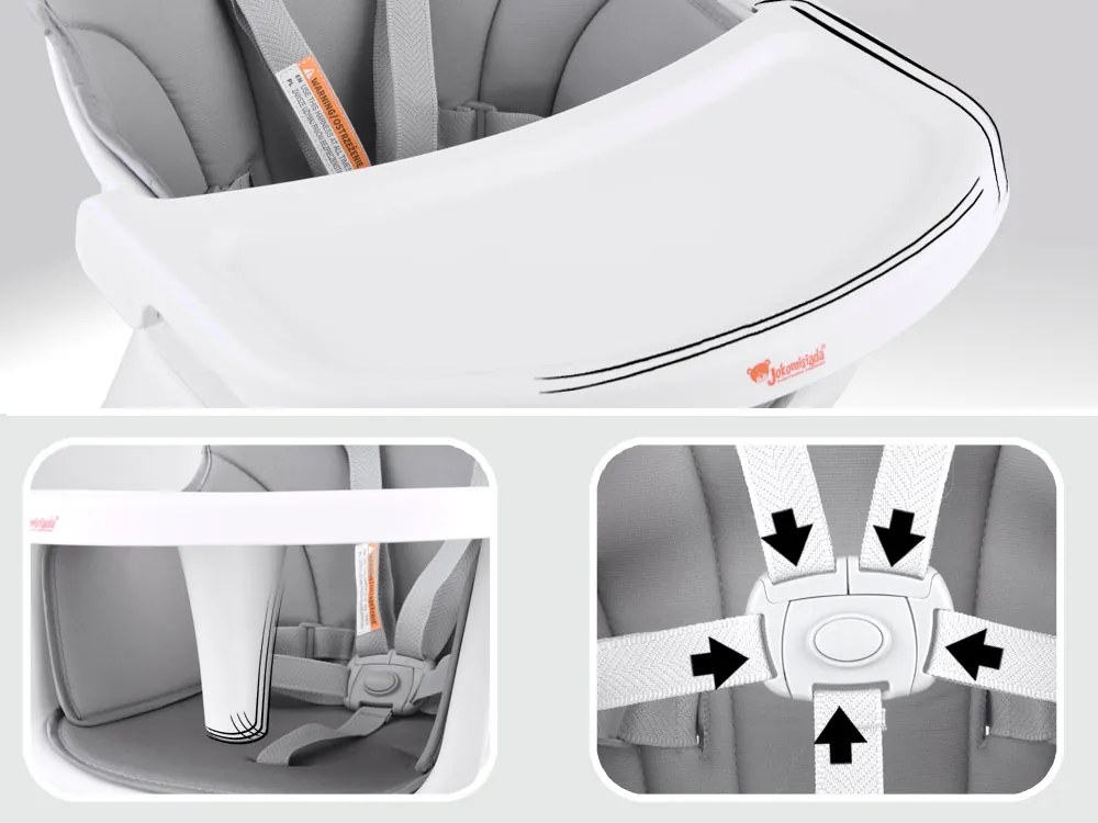 Stolička na kŕmenie set 6v1 ZA4142 - sivá