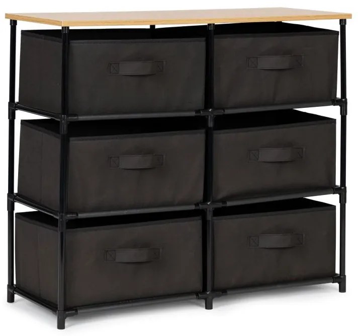 Moderný regál, organizér so 6 šuflíkmi