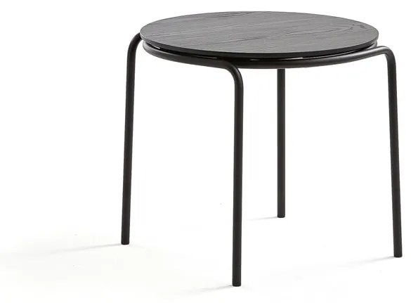 Konferenčný stolík Ashley, Ø570 x 470 mm, čierna, čierna