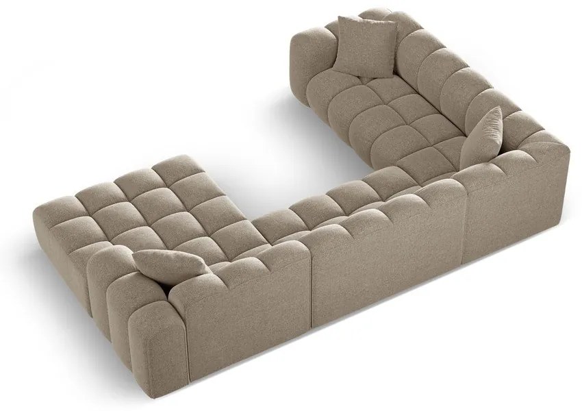 Svetlohnedá ženilková rohová pohovka (ľavý roh/do tvaru "U") Treno – Cosmopolitan Design