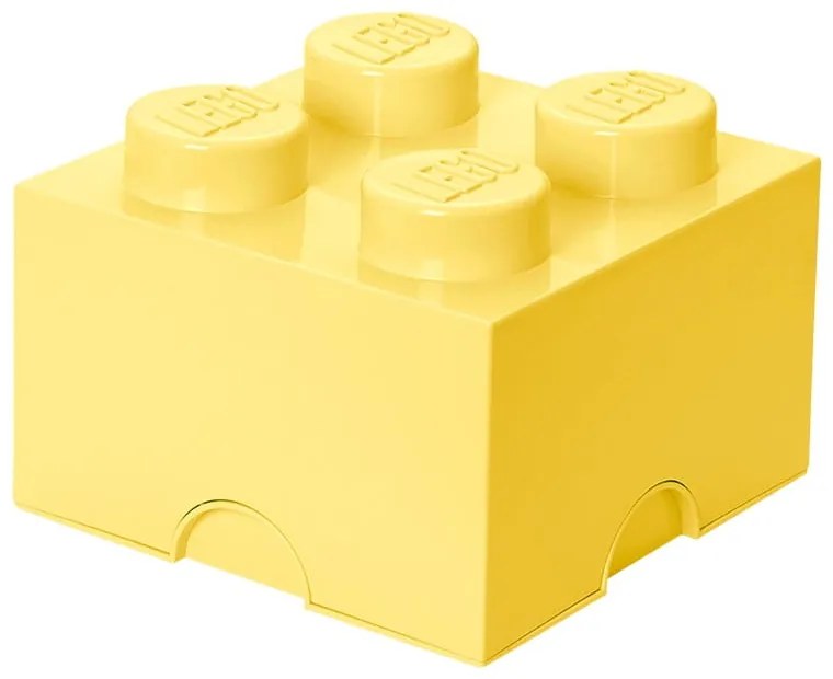 Svetložltý úložný box štvorec LEGO®