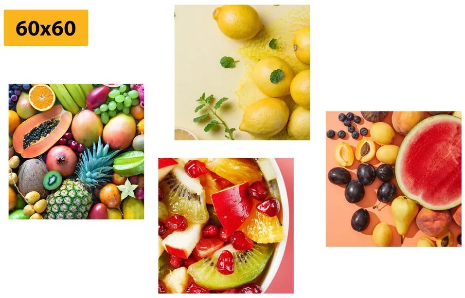 Set obrazov exotické ovocie