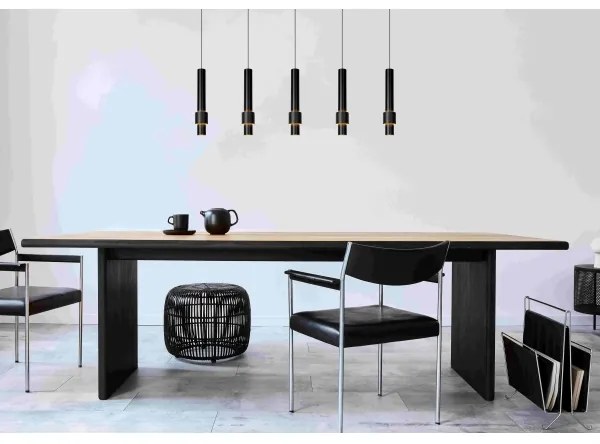 Lucide 24402/30/30 -LED Stmievateľný luster na lanku MARGARY 5xLED/4,2W/230V čierna