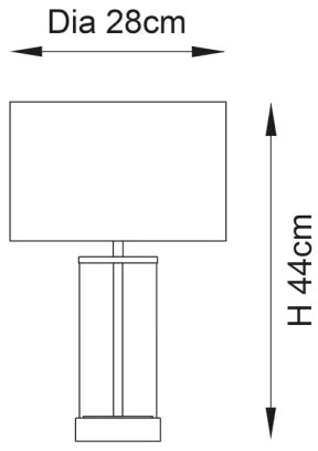 Endon 102674 - Stmievateľná stolná lampa LESSINA 1xE27/10W/230V lesklý chróm/biela