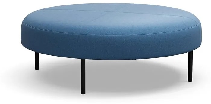 Taburet na nožičkách VARIETY, Ø 1200 mm, látka Pod CS, modrá