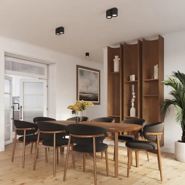 Sollux SL.1785 - Bodové svietidlo AURA 2xGU10/10W/230V čierne