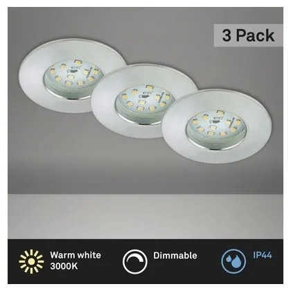 Briloner 8316-039-SADA 3x LED Stmievateľné kúpeľňové svietidlo LED/5,5W/230V IP44