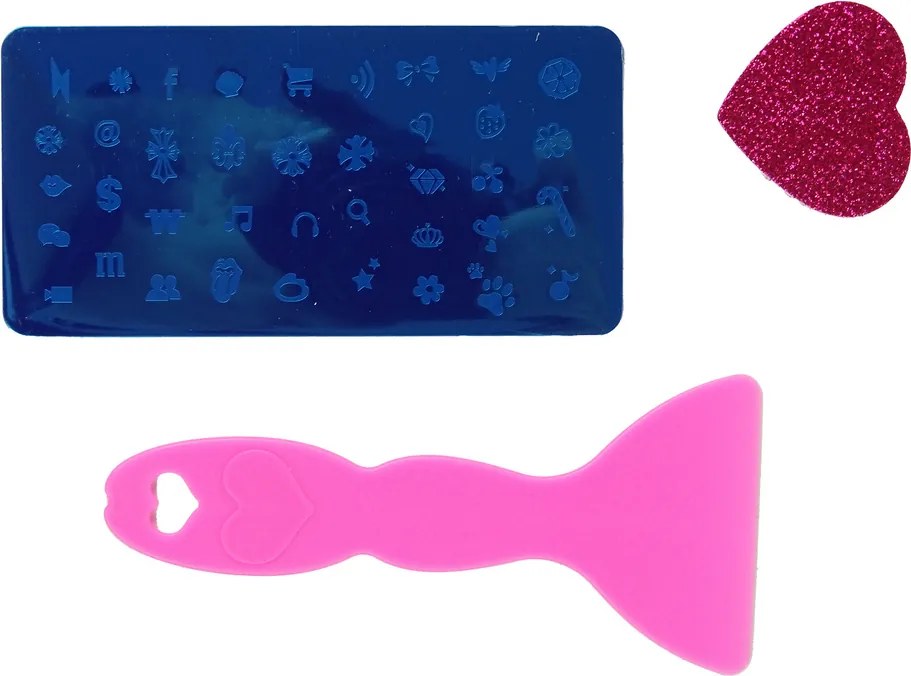 LEAN Toys Súprava na maľovanie nechtov v puzdre s ružovými trblietkami