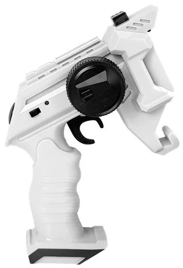 LEAN TOYS Pištoľové autíčko 2v1 na diaľkové ovládanie 2,4GHz bielo-čierne  RTR