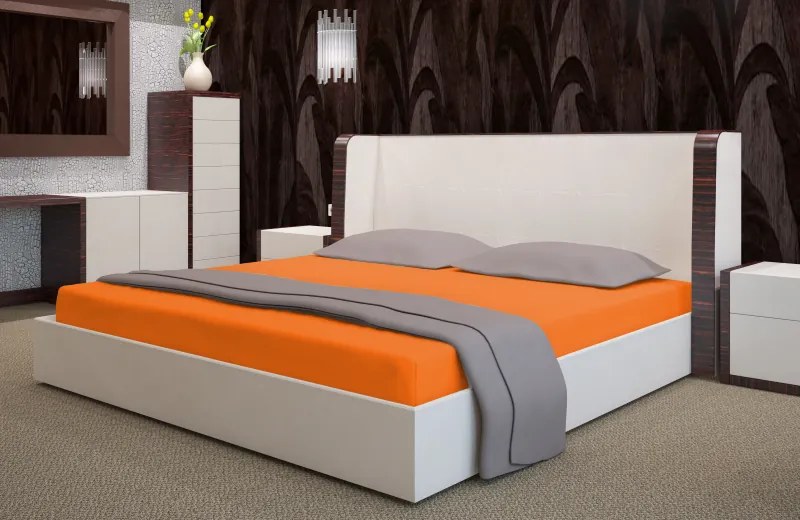 Dekorstudio Prestieradlo froté s gumičkou oranžové PRZF-9 Rozmer plachty: 140x200cm