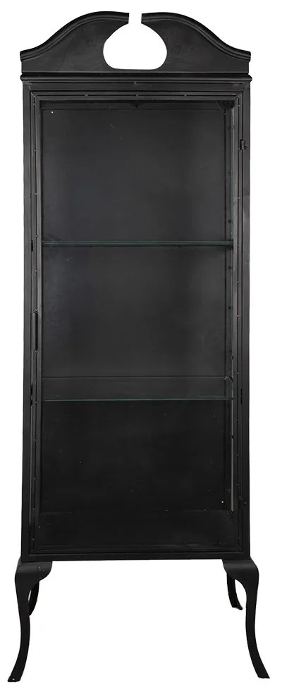 Kovová antik presklená vitrína Victorine - 68*43*181 cm