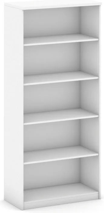 Kancelársky regál MIRELLI, 800 x 400 x 1800 mm, biela