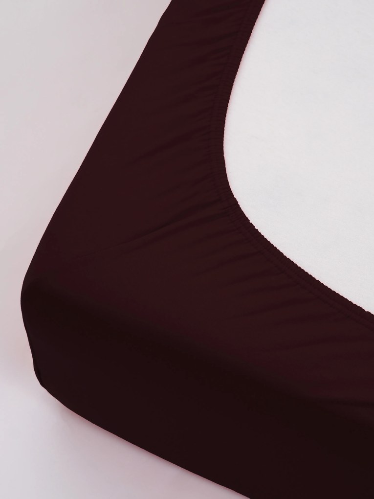 Jersey plachta s elastanom Deluxe 140 × 200 cm – vínově červené
