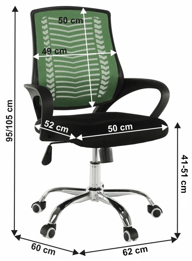 Kancelárske kreslo Irala typ 2 (zelená). Vlastná spoľahlivá doprava až k Vám domov. 1016115